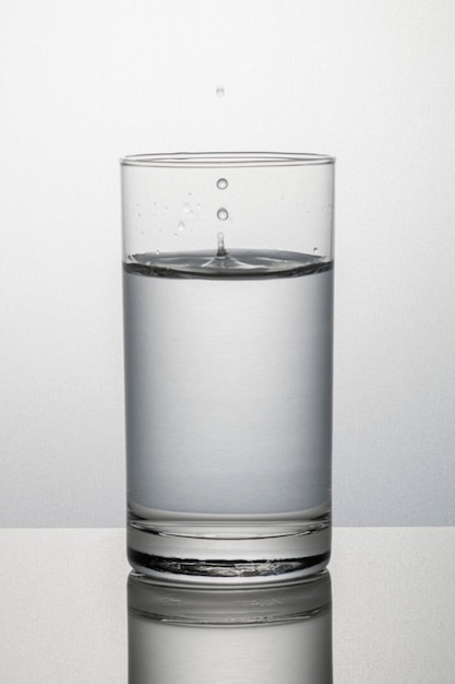 Vaso de agua macro shot