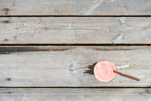 Vaso de jugo de sandia