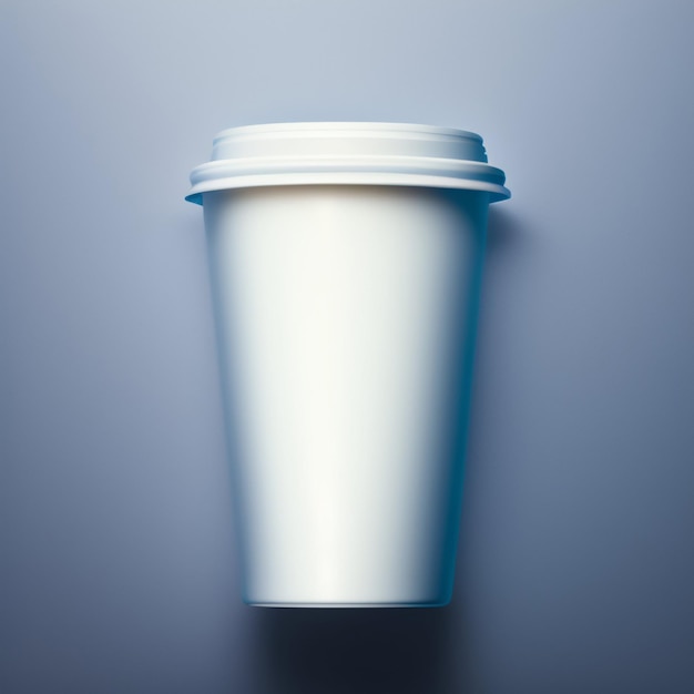 Foto gratuita un vaso de papel blanco con la palabra café