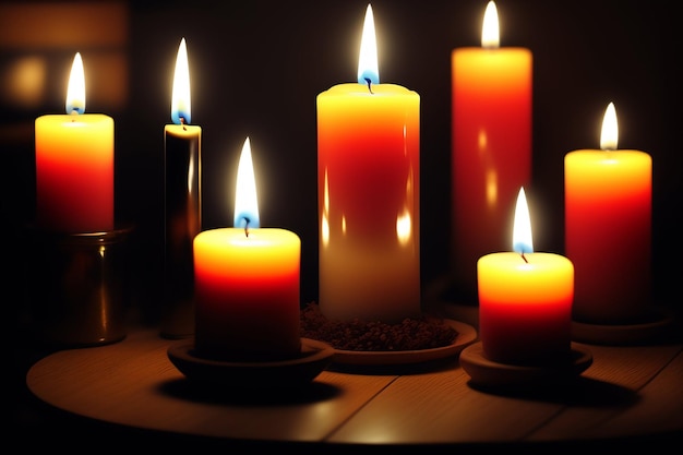 Una vela que se enciende en la oscuridad.
