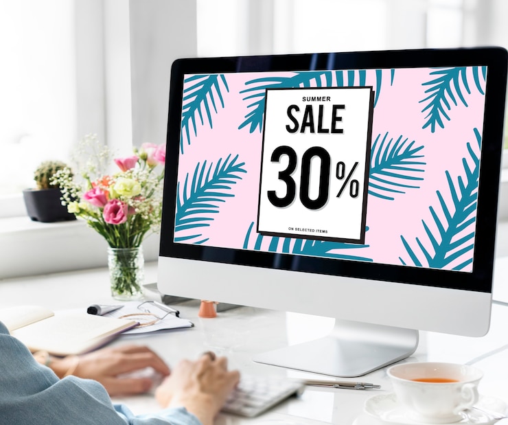 Foto gratuito venta de promoción de descuento concepto gráfico de marketing