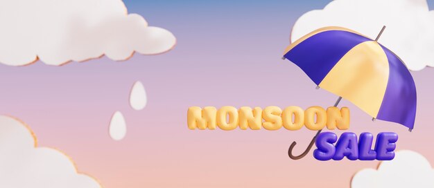 Venta de temporada de monzones 3d