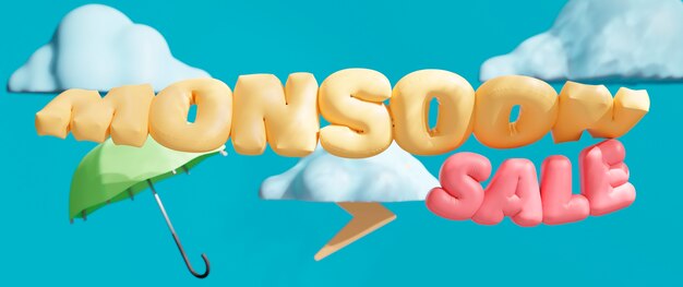 Venta de temporada de monzones 3d