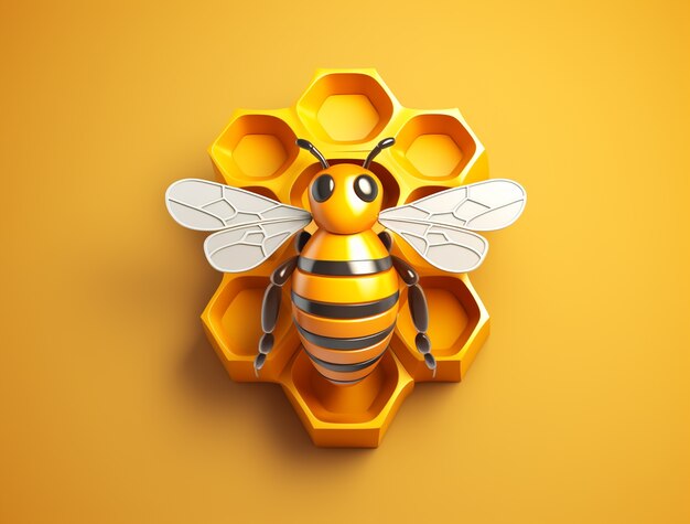Ver insecto abeja 3d