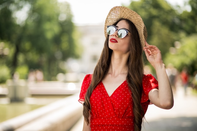 Verano, tomar el sol, momento, mujer, agradable, alma