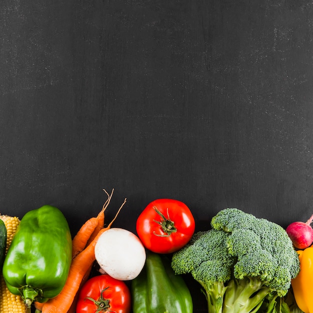 Verduras con espacio arriba