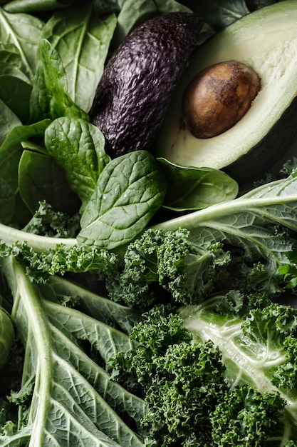 Verduras frescas planas laicos estilo de vida saludable