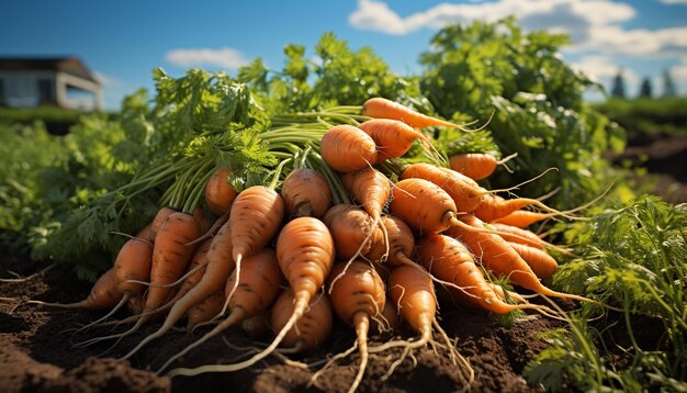 Foto gratuita verduras orgánicas frescas de la granja, alimentación saludable al aire libre generadas por inteligencia artificial