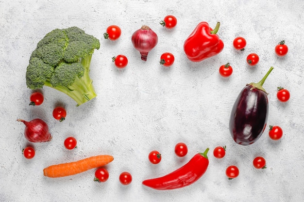 Foto gratuita verduras orgánicas frescas.