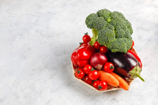 Verduras orgánicas frescas.