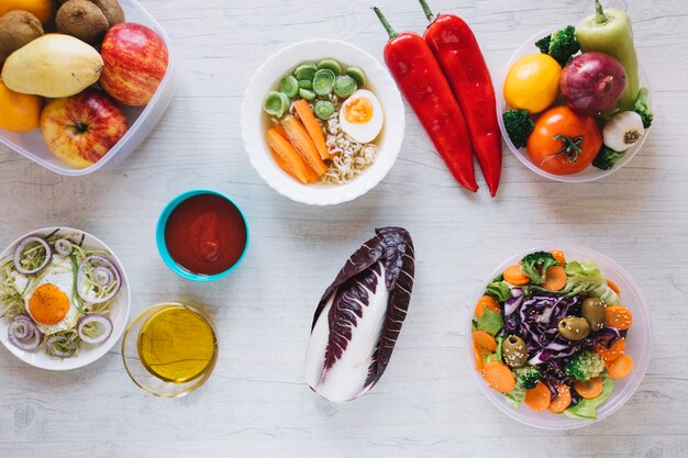 Verduras y platos