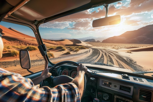 Viaje en coche todo terreno