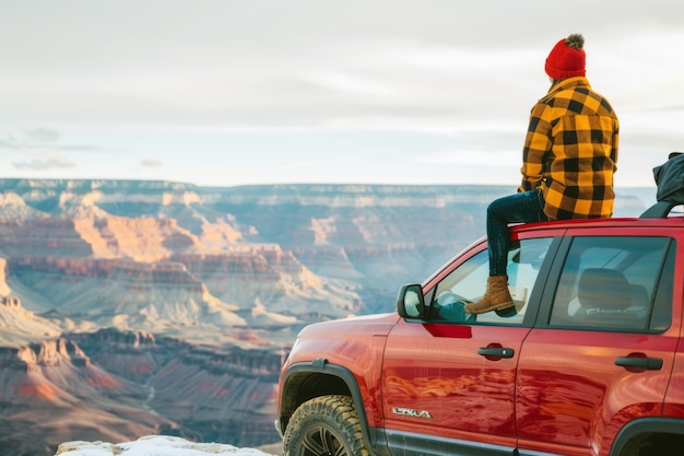 Foto gratuita viaje en coche todo terreno