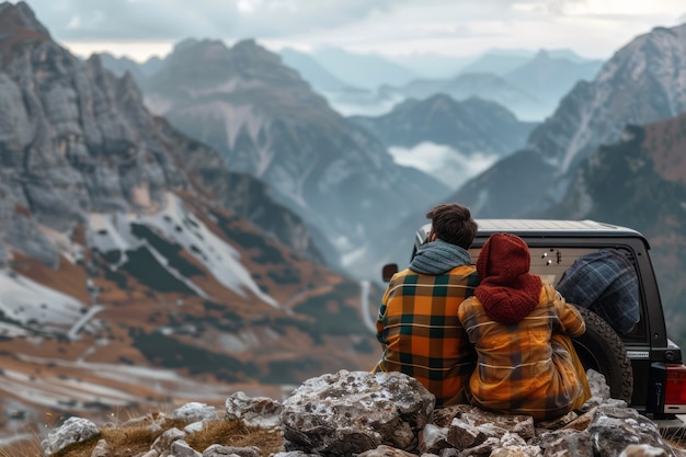 Foto gratuita viaje en coche todo terreno