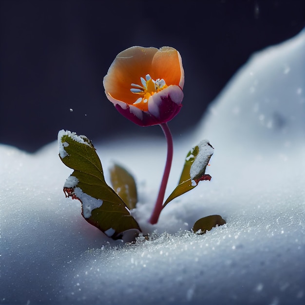 Foto gratuita vibrante flor de tulipán en un prado primaveral generado por ia