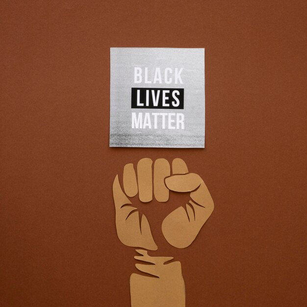 Las vidas negras importan la conciencia plana laicos
