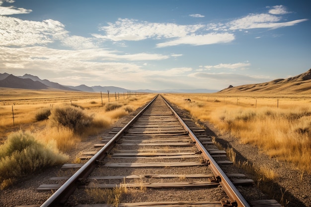 Viejas vías de tren del oeste