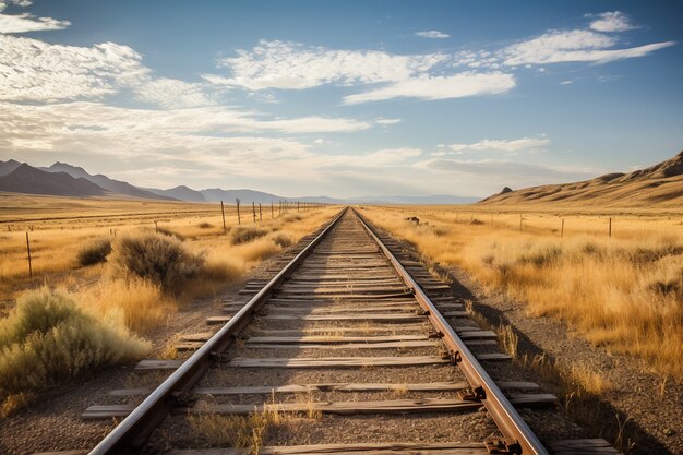 Viejas vías de tren del oeste