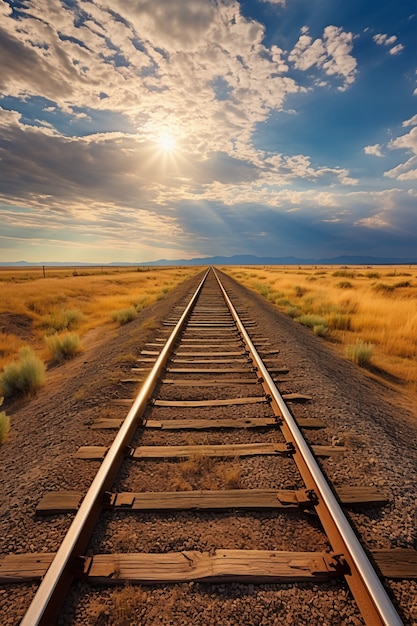 Viejas vías de tren del oeste