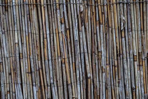 Viejo fondo de valla de bambú