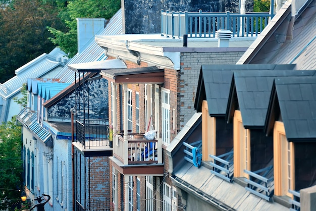 Foto gratuita viejo techo de arquitectura en la ciudad de quebec