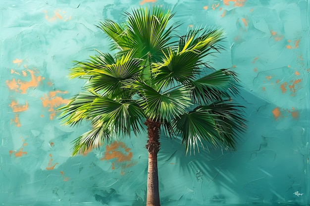 Foto gratuita view of green palm tree species with beautiful foliage