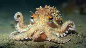 Foto gratuita view of octopus in its natural underwater habitat