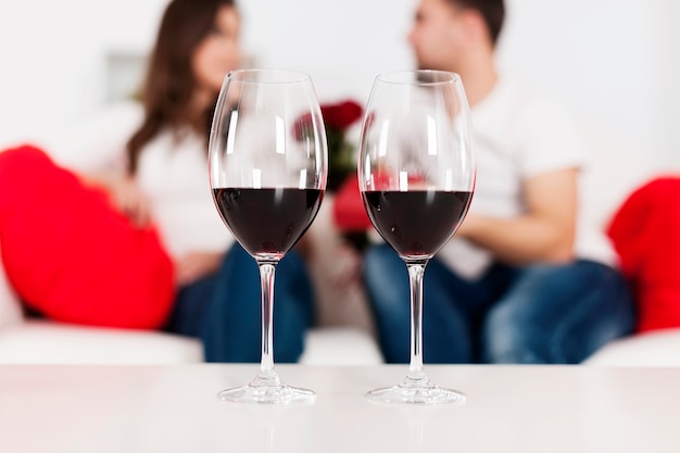 Vino tinto para san valentin