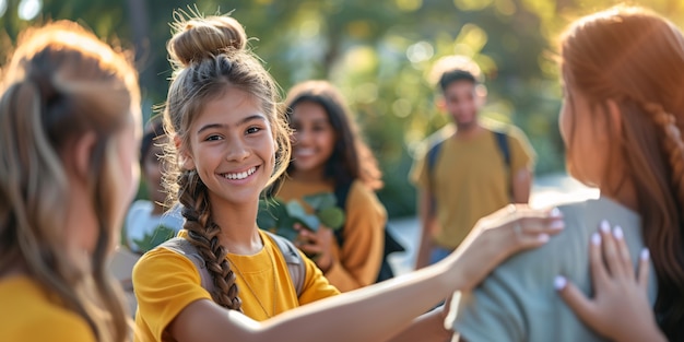 Visión de adolescentes diversos que practican actividades de salud y bienestar para sí mismos y su comunidad