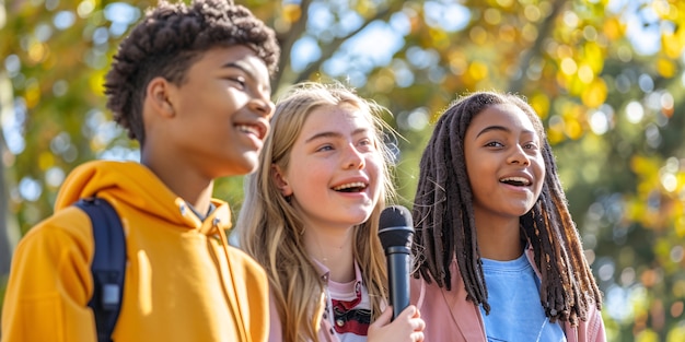 Visión de adolescentes diversos que practican actividades de salud y bienestar para sí mismos y su comunidad