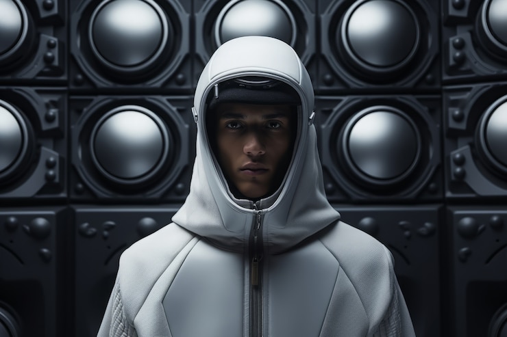 Foto gratuito visión del músico futurista