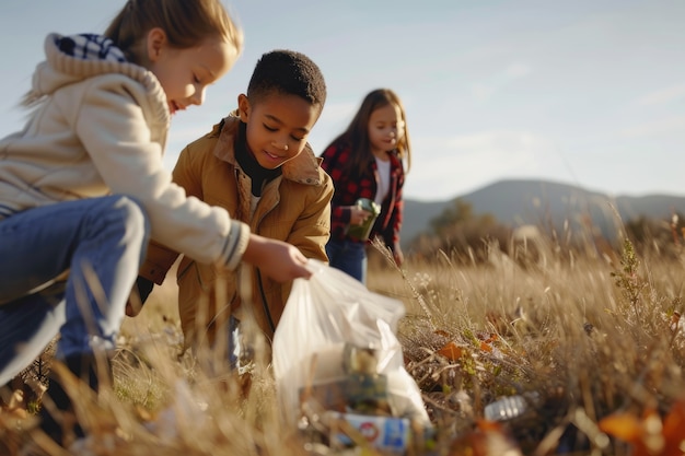 Foto gratuita visión de los niños practicando actividades de salud y bienestar