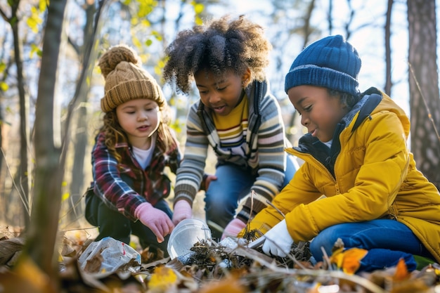 Foto gratuita visión de los niños practicando actividades de salud y bienestar