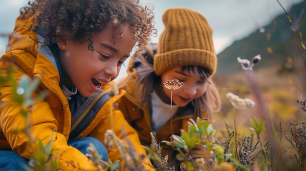 Foto gratuita visión de los niños practicando actividades de salud y bienestar