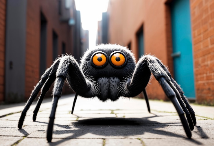 Foto gratuito vista en 3d de la araña