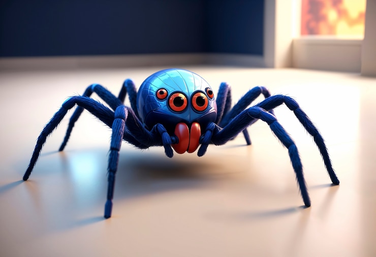 Foto gratuito vista en 3d de la araña