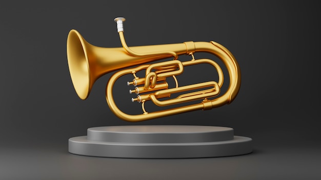 vista 3d del instrumento musical