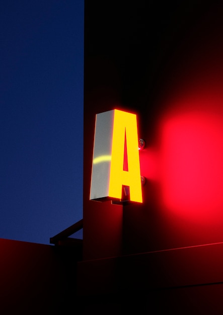 vista 3d de las letras del alfabeto