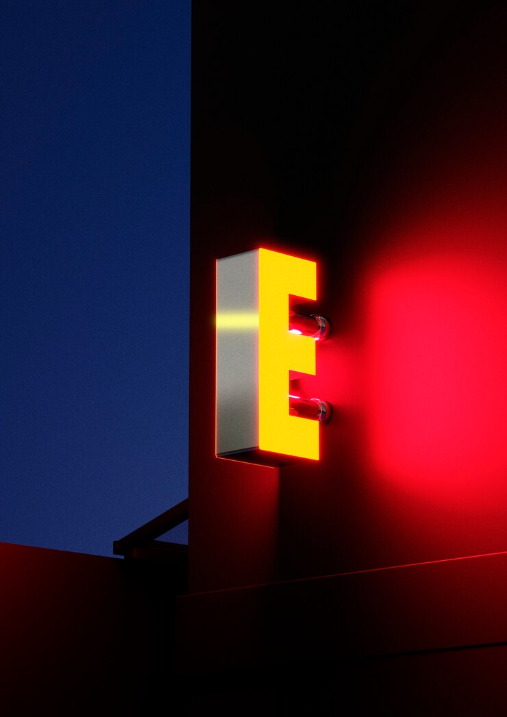 Foto gratuito vista 3d de las letras del alfabeto