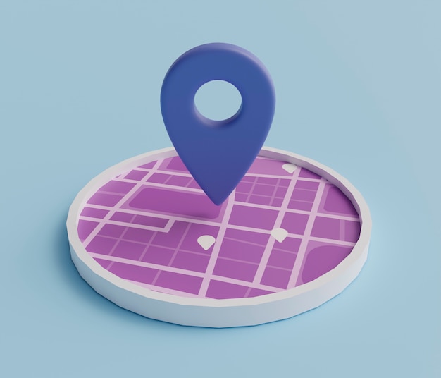 Foto gratuita vista 3d del mapa