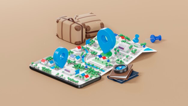 vista 3d del mapa
