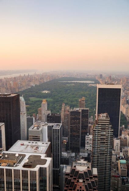 Vista aérea del Central Park de la ciudad de Nueva York