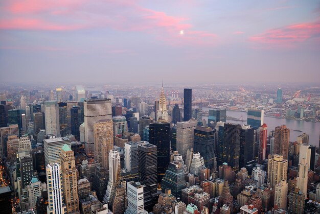 Foto gratuita vista aérea de la ciudad de nueva york