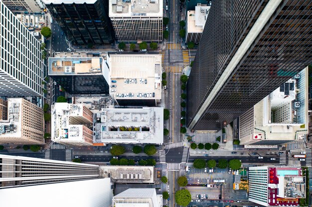 Vista aérea compleja del paisaje urbano