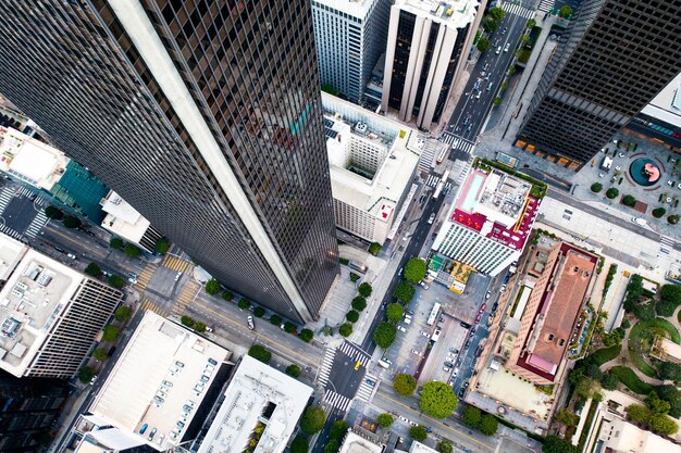 Vista aérea compleja del paisaje urbano