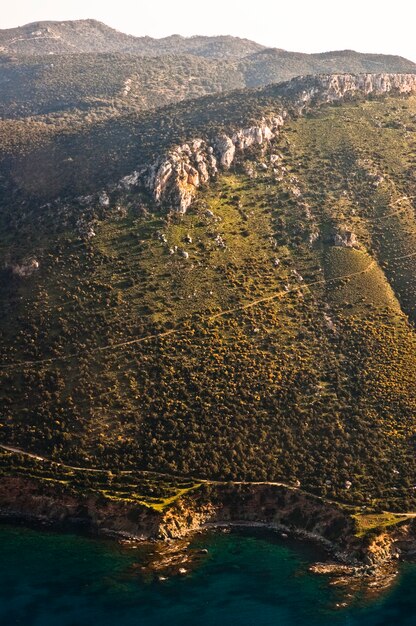 Vista aérea de la costa mediterránea