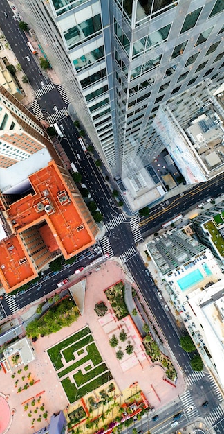 Foto gratuita vista aérea creativa del paisaje urbano