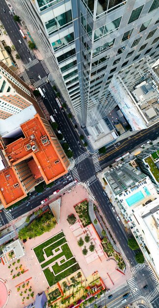 Vista aérea creativa del paisaje urbano