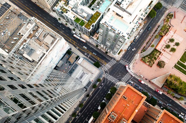Vista aérea creativa del paisaje urbano