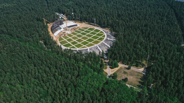 Vista aérea del gran sitio de construcción